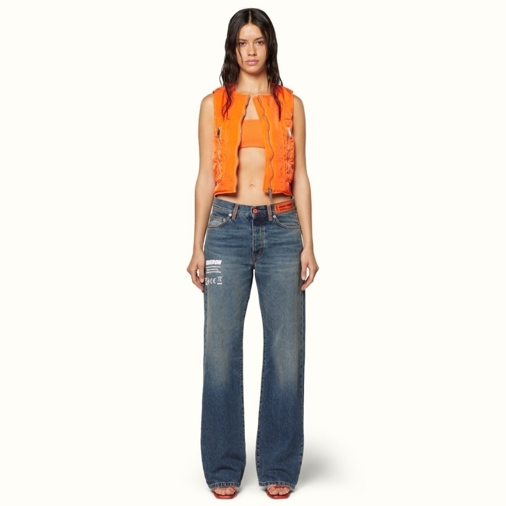 Heron Preston Blue Wide Leg Jeans